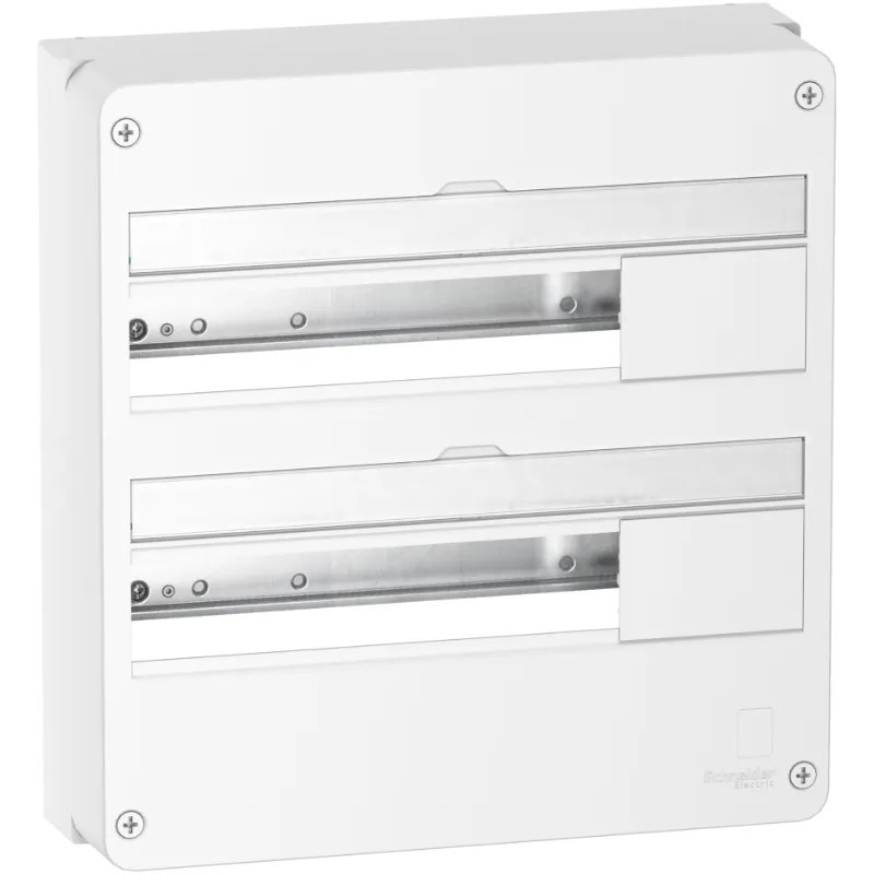 Resi9 - Coffret en saillie Blanc (RAL 9003)- 2 rangées de 18 modules