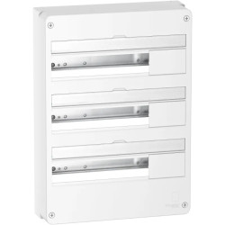 Resi9 - Coffret en saillie Blanc (RAL 9003)- 3 rangées de 18 modules