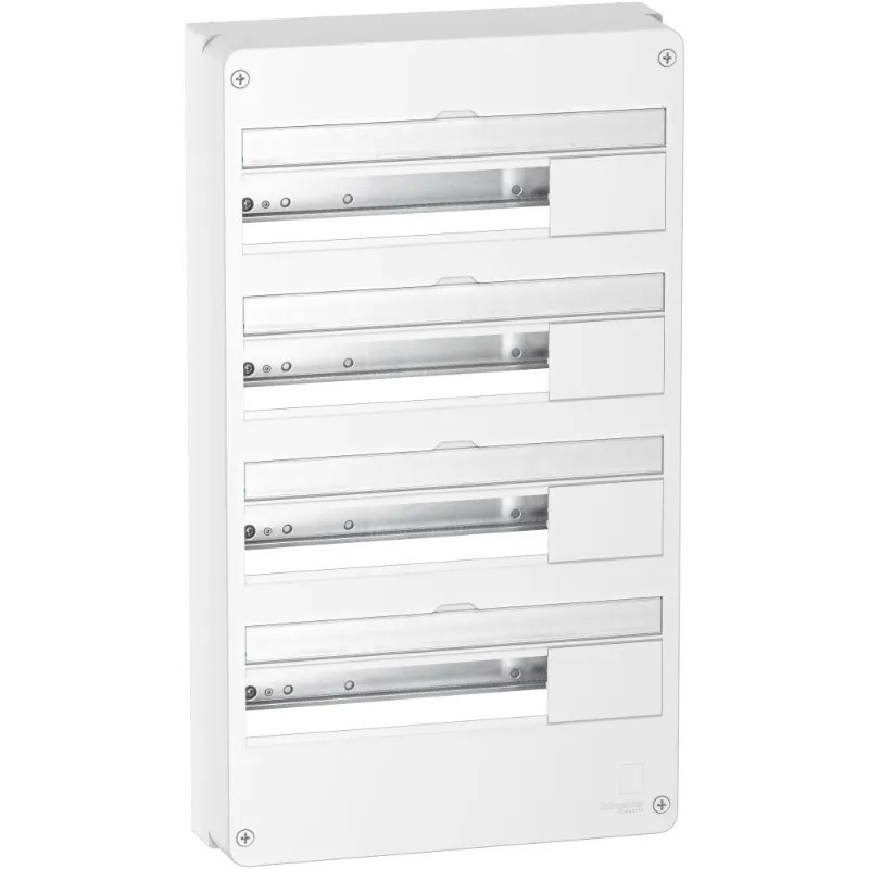 Resi9 - Coffret en saillie Blanc (RAL 9003)- 4 rangées de 18 modules