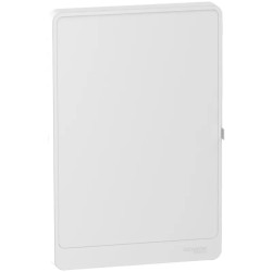 Resi9 - porte Styl blanche (RAL 9003) pour coffret 3 rangées de 13 modules