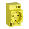 Multi9 - Prise rail din schuko jaune 250v 16a 2p t