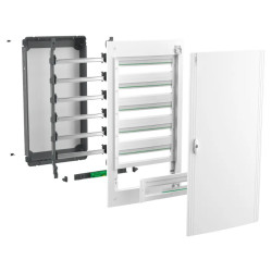 PrismaSeT XS - Coffret plastique encastré 3 rang. 24 modules - avec porte transp