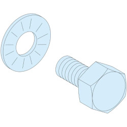 Linergy BS - Lot de 40 vis + rondelles - M6 x 16 pour barre taraudée inf. 630 A