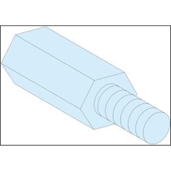 PrismaSeT G - Entretoise hexagonale - M5 - Haut.:23mm - lot de 4