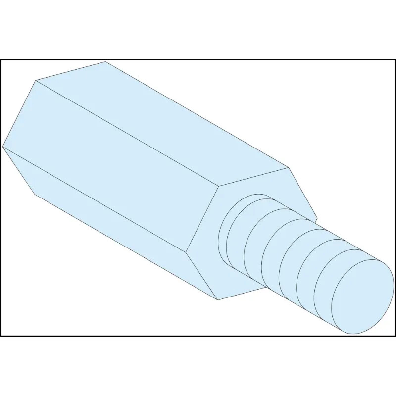 PrismaSeT G - Entretoise hexagonale - M5 - Haut.:55mm - lot de 4