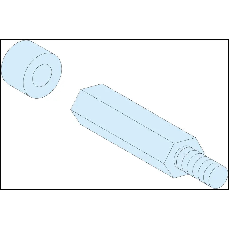 PrismaSeT G - Entretoise hexagonale - M8 - Haut.:40mm - lot de 4