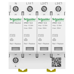 Acti9 - Parafoudre iPRD1 12,5r - 3P+N - Débro T1 - 350V - report signal - TT/TN