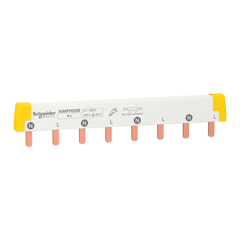 Acti9 iC60 - peigne de raccordement à dents - 2P - 100A - 8 modules de 18mm