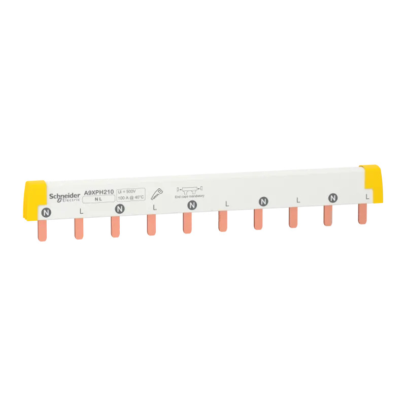 Acti9 iC60 - peigne de raccordement à dents - 2P - 100A - 10 modules de 18mm