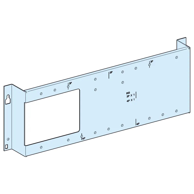 PrismaSeT G - Platine NSX250/Vigi-vertical-fixe-Cde maneton-L600-RAL9003