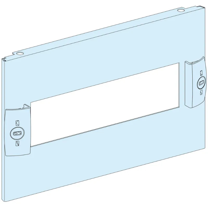 PrismaSeT G - Plastron modulaire découpé - 4M - L300-RAL9003