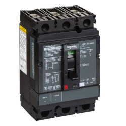 PowerPact H - disjoncteur 150A - avec bornes - 65kA - TMD - 60A - 3P 3d