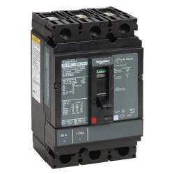 PowerPact H - disjoncteur 150A - avec bornes - 65kA - TMD - 80A - 3P 3d