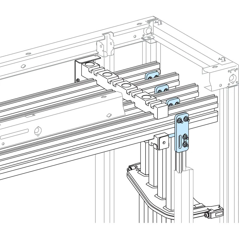 Linergy LGYE - Liaison plate entre JdB Vert/Horiz inf. ou egal 1600A - avec visserie