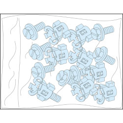 PrismaSeT P - Vis et écrous à oreille pour montage ossature - Lot de 20