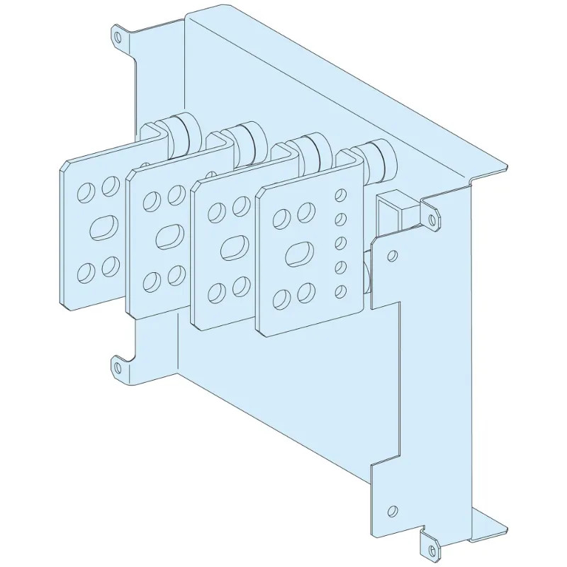 PrismaSeT P - Raccordement aval reporté NSX400/630 - débro/socle - 4P