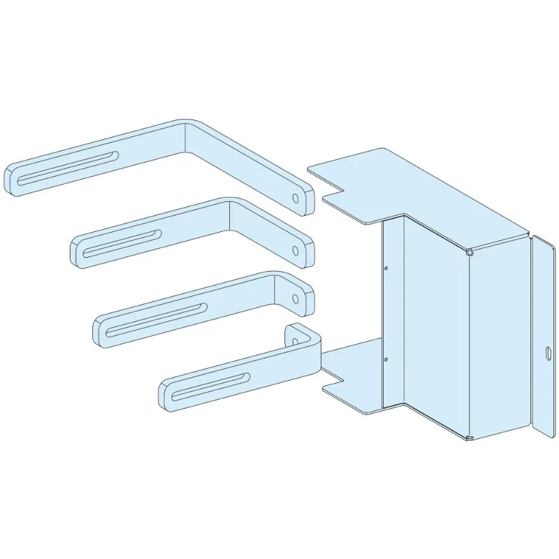 PrismaSeT P - Liaison JdB.V NSX400/630-horiz. débro/chassis-Tte cde - 4P