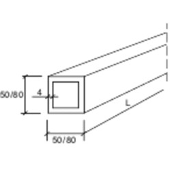 PanelSeT DHM - tube 1m - carré 50mm