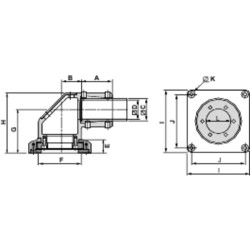 PanelSeT DHM - raccord droit - rotatif - carré - 50mm