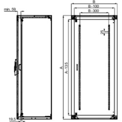 PanelSeT Accessoires - porte intérieure SF/SFN/SM - H:1600xL:600mm