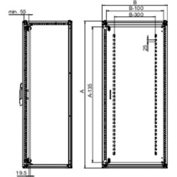 PanelSeT Accessoires - porte intérieure SF/SFN/SM - H:1600xL:600mm