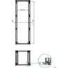 PanelSeT Accessoires - châssis fixe 19'' - 38U - H1800mm