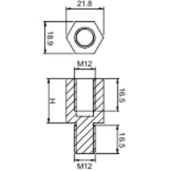 PanelSeT Accessoires - jeu de 4 entretoises - toit SF/SFN - 26mm