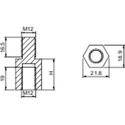 PanelSeT Accessoires - jeu de 4 entretoises - toit SF/SFN - 26mm