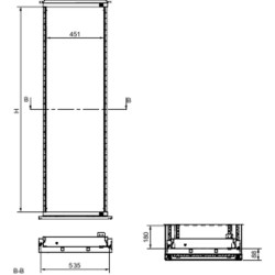 PanelSeT Accessoires - châssis pivotant 19'' - 36U - H1800xL600mm