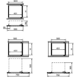 PanelSeT Accessoires - châssis pivotant 19p - partiel - 12U - H601xL600/800mm