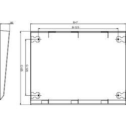 PanelSeT Accessoires - auvent - acier glvanisé - pour coffret L1000xP300 mm