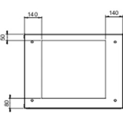 PanelSeT Accessoires - Porte Passe-câble - pleine - pr toit arm. SM - 1000x400mm