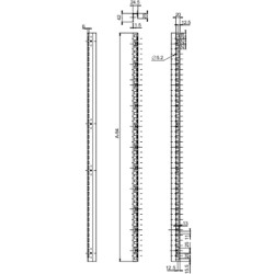 PanelSeT Accessoires - 2 profilés adaption verticaux avant - 1200mm