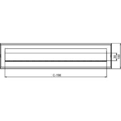 PanelSeT Accessoires - trappe avec joint balai - 100x800mm - lot de 2