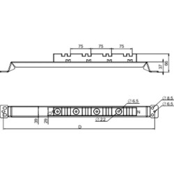 PrismaSeT HD - support calage inferieur - L500mm