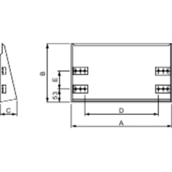 PanelSeT SFN Accessoires - auvent - inox 304L - fin. brossé - coffret 800x300mm