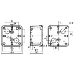 Thalassa - boîte industrielle - 89x89x54mm - PC