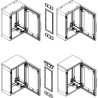 Thalassa - Kit assemblage horizontal IP55 pour PLA H1000xP320mm Ral 7035