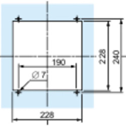 ClimaSys - grille sortie toit - découpe 228x228mm