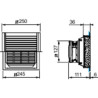 ClimaSys - grille de sortie - découpe 125x125mm