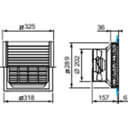 ClimaSys - grille de sortie - découpe 125x125mm