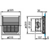 ClimaSys - grille de sortie - découpe 125x125mm