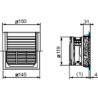 ClimaSys - grille de sortie - découpe 223x223mm