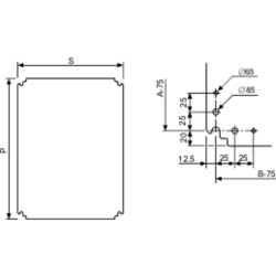 PanelSeT - Thalassa - châssis plein isol. - bakélite - pour coffret 300x250mm