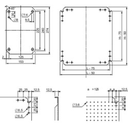 PanelSeT - Thalassa - châssis microperf. - acier galva. - coffret H:1200xL:600mm