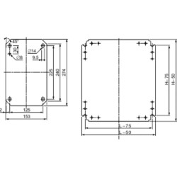 PanelSeT - Thalassa - châssis plein - acier galva. - pour coffret 1000x1000mm