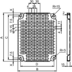 PanelSeT - Thalassa - châssis perf. Telequick - acier - coffret H:1000xL:600mm