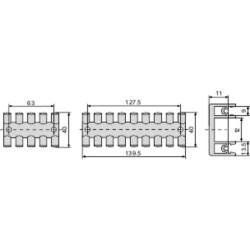 PanelSeT - Thalassa - support cable DIN - longueur 140mm