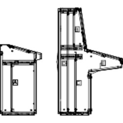 PanelSeT - Thalassa - châssis plein partiel - acier galv. - 397mm pr arm. 1200mm