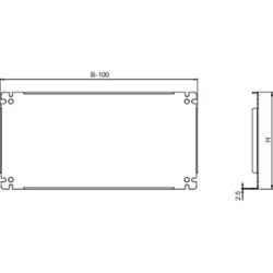 PanelSeT - Thalassa - châssis plein partiel - acier galv. - 397mm pr arm. 1200mm